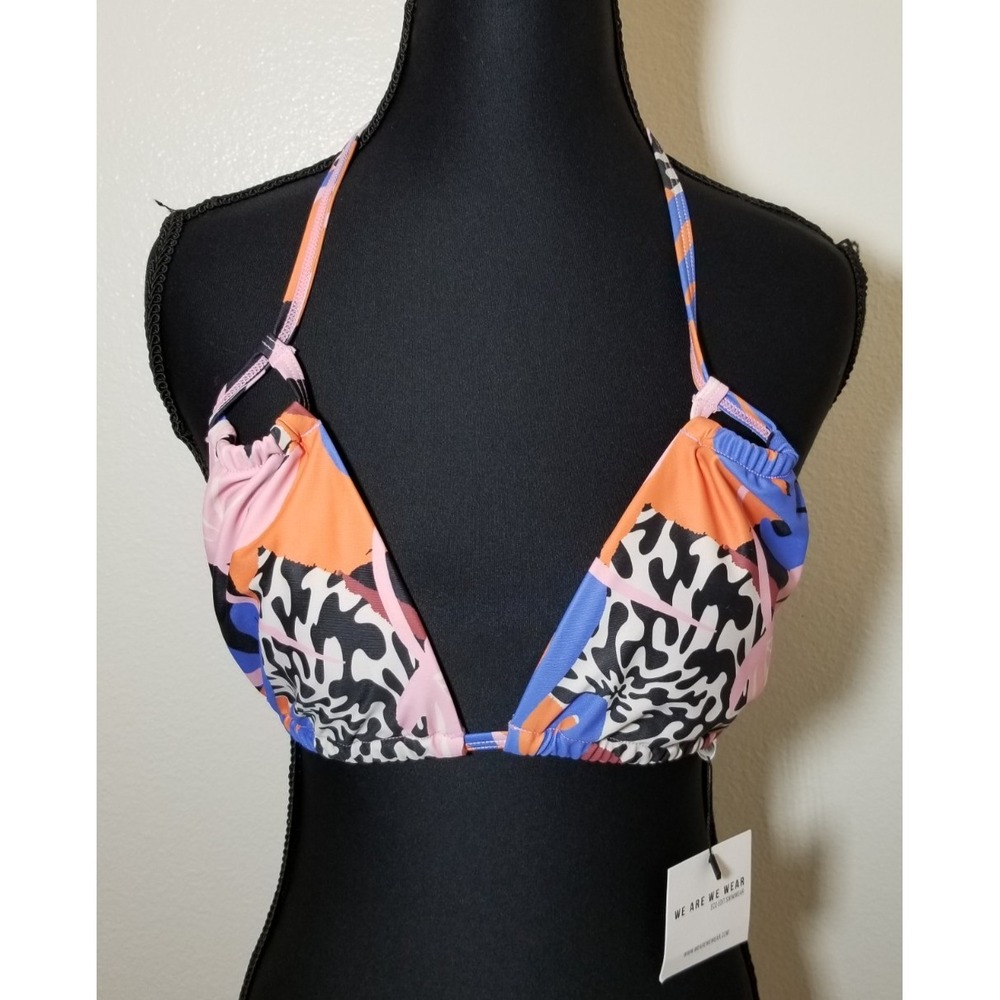 We Are We Wear Triangle Bikini Top Sz Small Beach Swim Summer Sexy Festival NWT